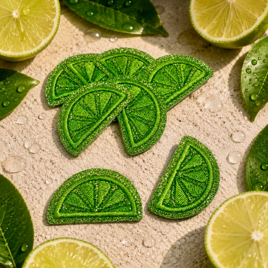 Lime Iron-On Patch (Set of 3)
