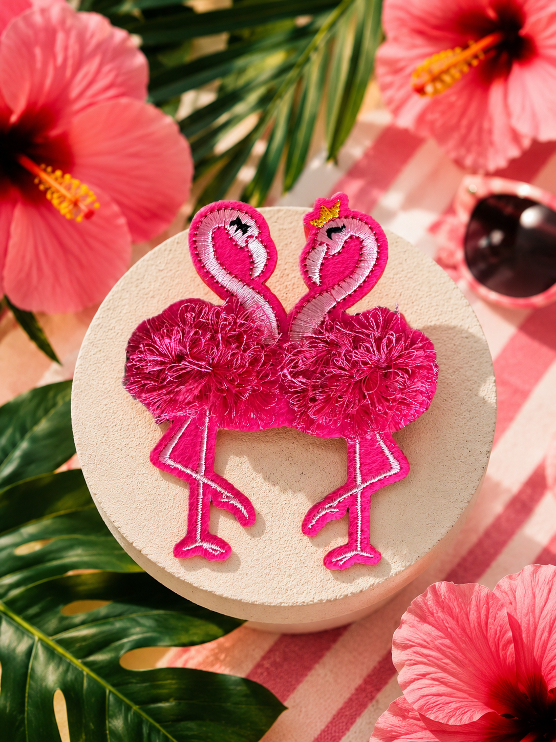 Iron-On Patch - Flamingos