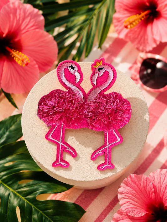 Iron-On Patch - Flamingos