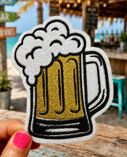 Beer Mug Iron-On Patch