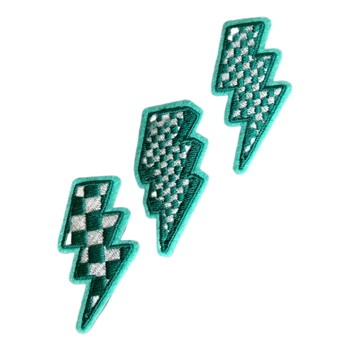 Iron-On Patch - Lightning Bolts (Set of 3)