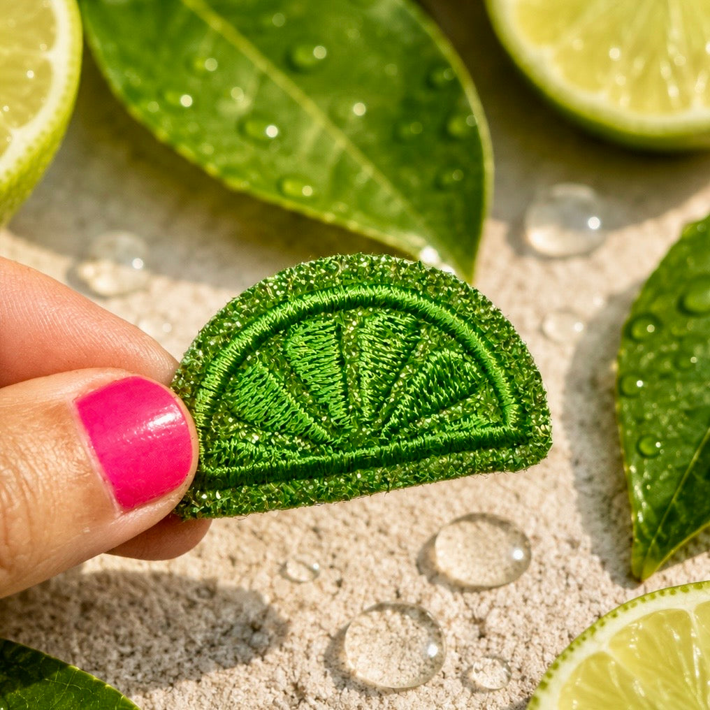 Lime Iron-On Patch (Set of 3)