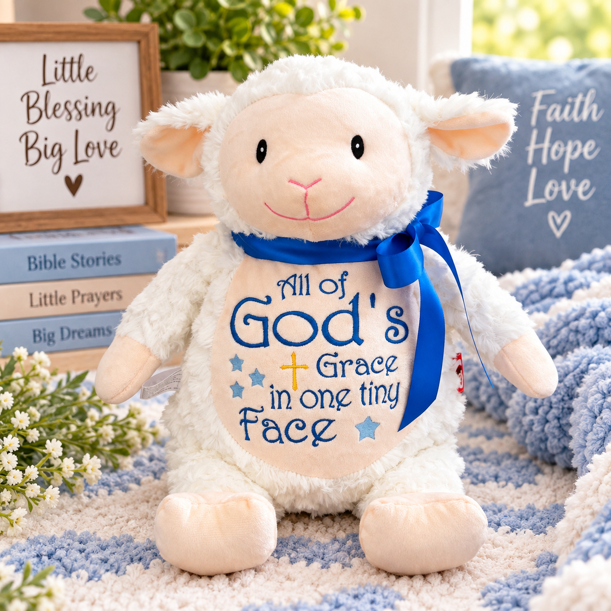 Cubbies® Embroidered Stuffed Animal - Lamb - God's Grace