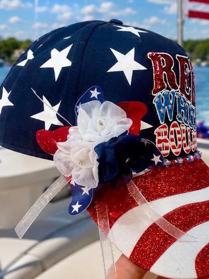 "Red, White & Boujee" Baseball Cap