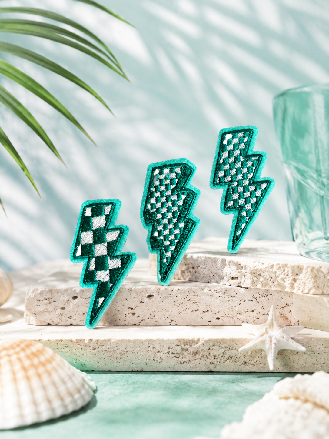 Iron-On Patch - Lightning Bolts (Set of 3)