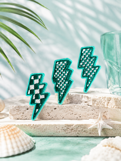 Iron-On Patch - Lightning Bolts (Set of 3)
