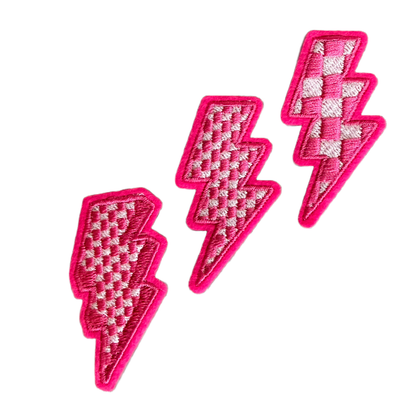 Iron-On Patch - Lightning Bolts (Set of 3)