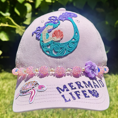 Baseball Hat - "Mermaid Life" Dad Cap