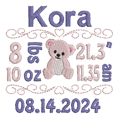 Cubbies Stuffed Animal - Birth Announcement
